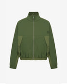 Women's Cropped Track Jacket in Military Green 01 #military-green