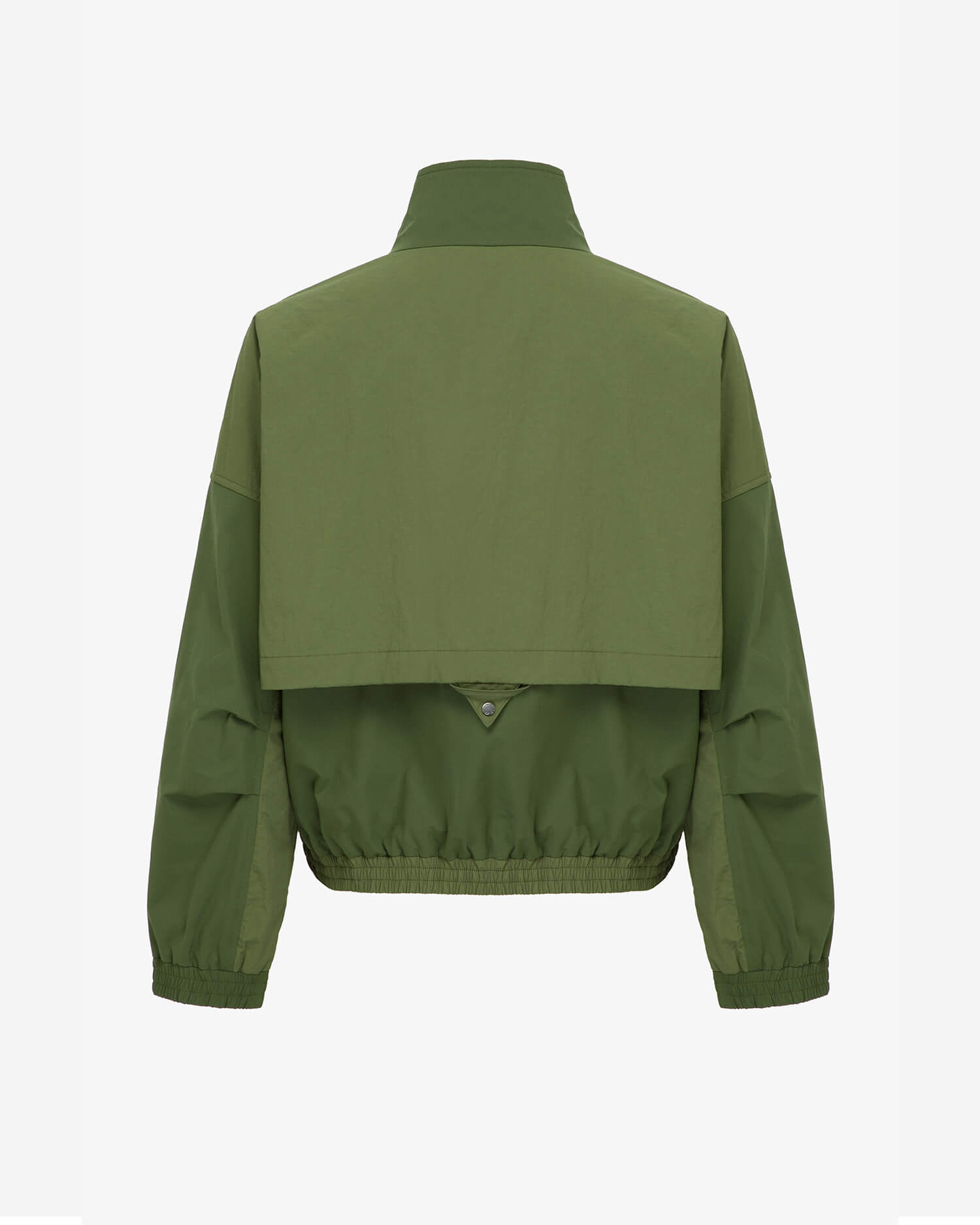 Women's Cropped Track Jacket in Military Green 02 