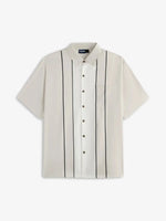 Tall Men's Classic Striped Bowling Style Short Sleeve Shirt ElevenOasis