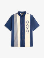 Men's Mid-Century Geometric Short Sleeve Shirt ElevenOasis