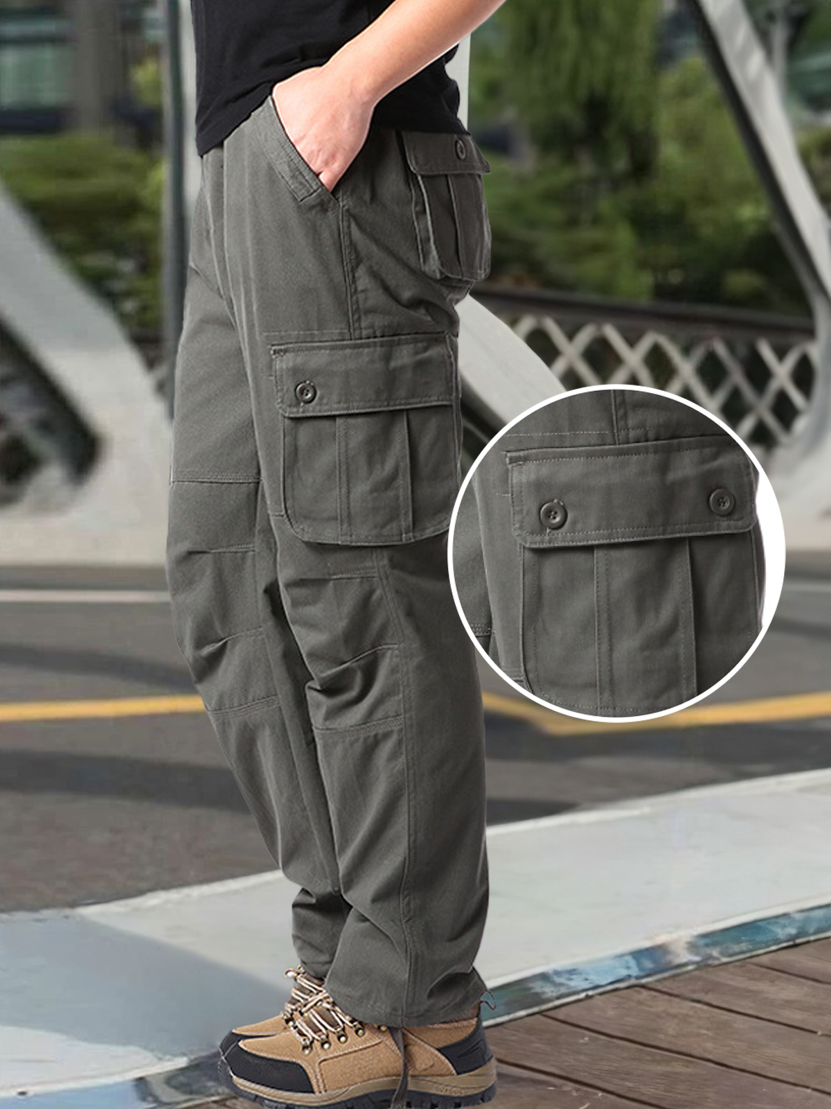 Men's Multi-Pocket Work Cargo Pants