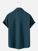 Hawaii Striped Men's Short Sleeve Shirt ElevenOasis