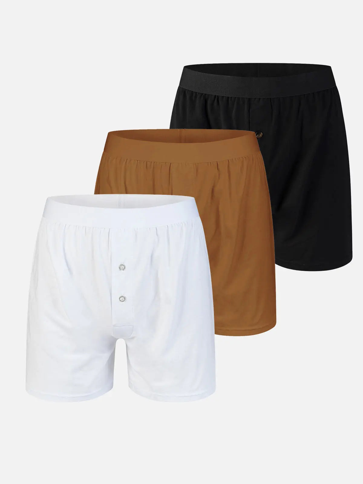 Men's Cotton Stretch Button Fly Boxer Eleven Oasis