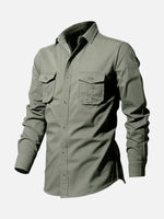 Men¡¯s Utility Pocket Long Sleeve Shirt Eleven Oasis