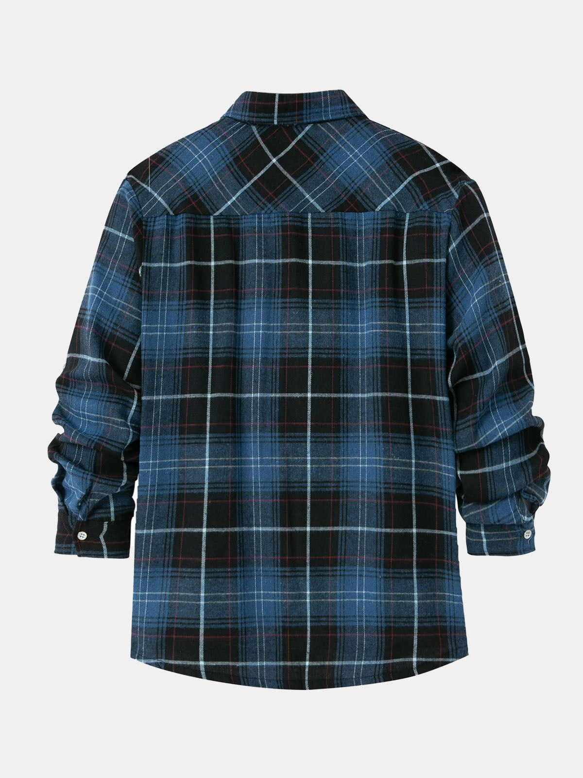Men’s Button-Down Plaid Long Sleeve Shirt Eleven Oasis