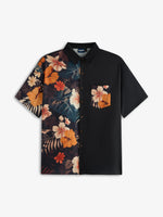 Men's Hawaii Retro Tropical Flora Short Sleeve Shirt ElevenOasis