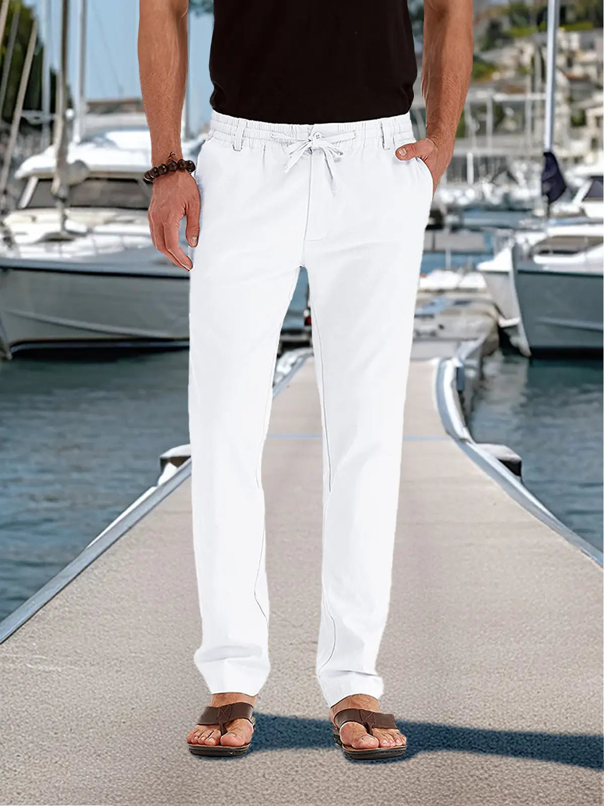 Men's Casual Seaside Drawstring Pants ElevenOasis