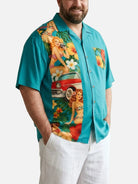 Tall Men's Pin-Up Hot Rod Bowling Short Sleeve Shirt Eleven Oasis