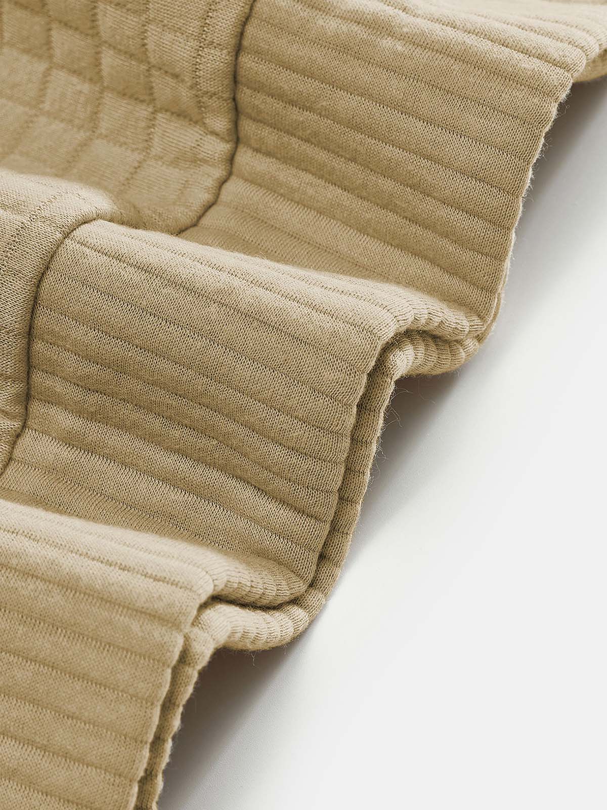 Men's Quilted Elbow Patch Mock Neck Pullover Eleven Oasis