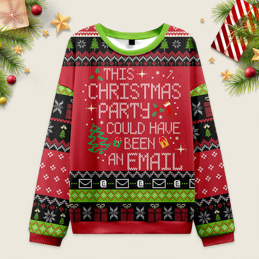 Ugly Christmas Sweater Email Christmas Party Sweatshirt Eleven Oasis