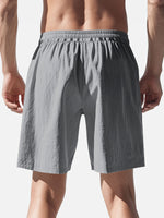 Men's Linen Blend Drawstring Button Fly Shorts Eleven Oasis