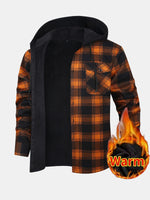 Men's Hooded Fleece Lined Flannel Shirt Jacket Eleven Oasis