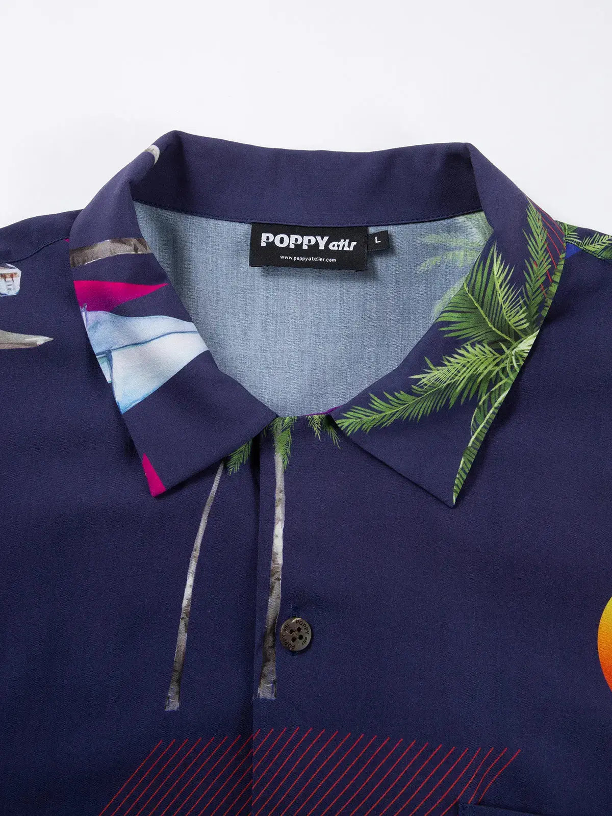 POPPY ATLR Men's Island Hopping Aloha ShirtMens short sleeve shirts Big and tall Mens shirts Short sleeve shirts for men Mens 4xl shirts Casual short sleeve shirts