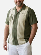 Tall Men's Custom Retro Bowling Sign Short Sleeve Shirt Eleven Oasis