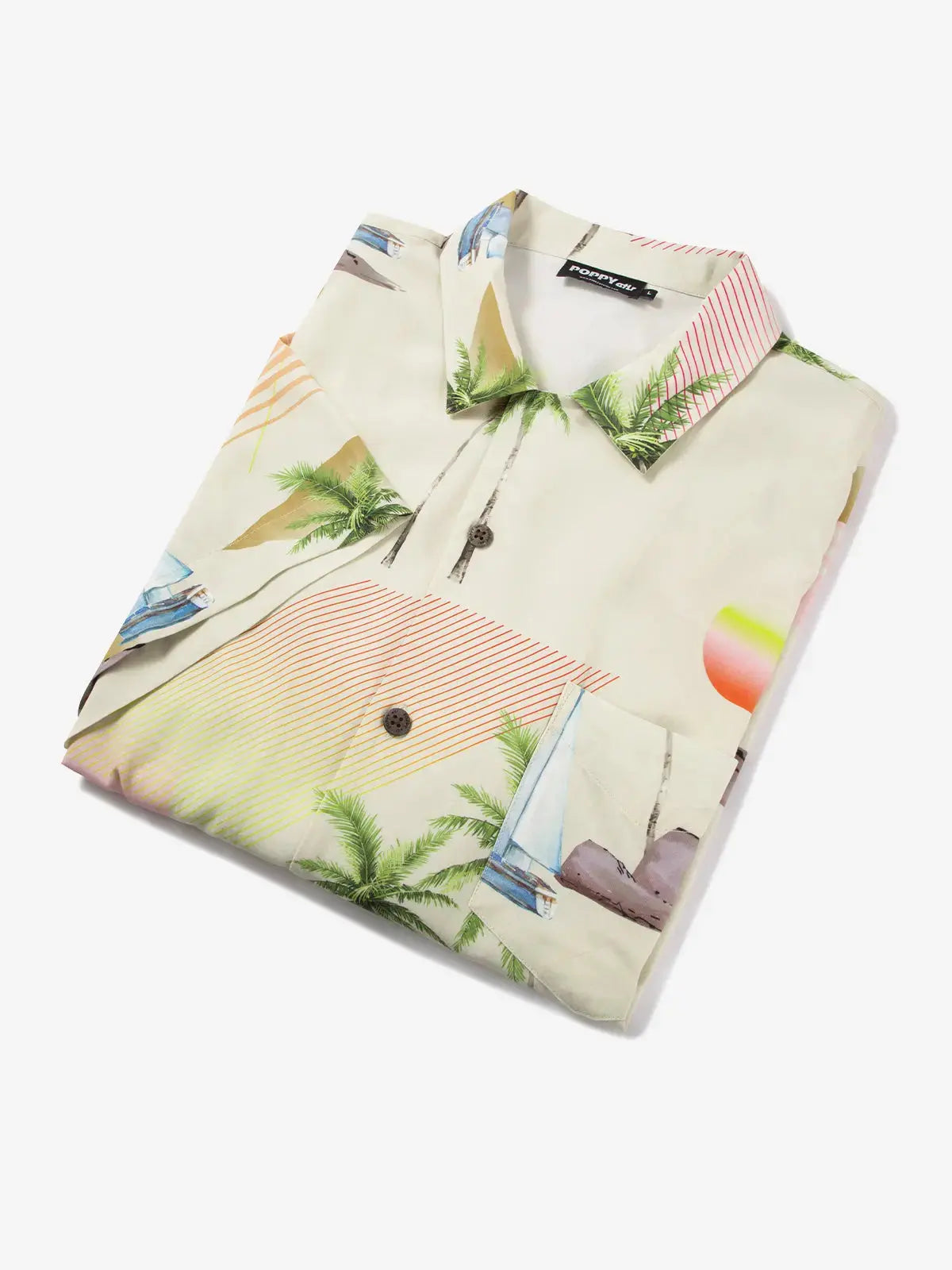 POPPY ATLR Men's Island Hopping Aloha ShirtMens short sleeve shirts Big and tall Mens shirts Short sleeve shirts for men Mens 4xl shirts Casual short sleeve shirts