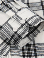 Men's Plaid Button-Down Long Sleeve Shirt Eleven Oasis