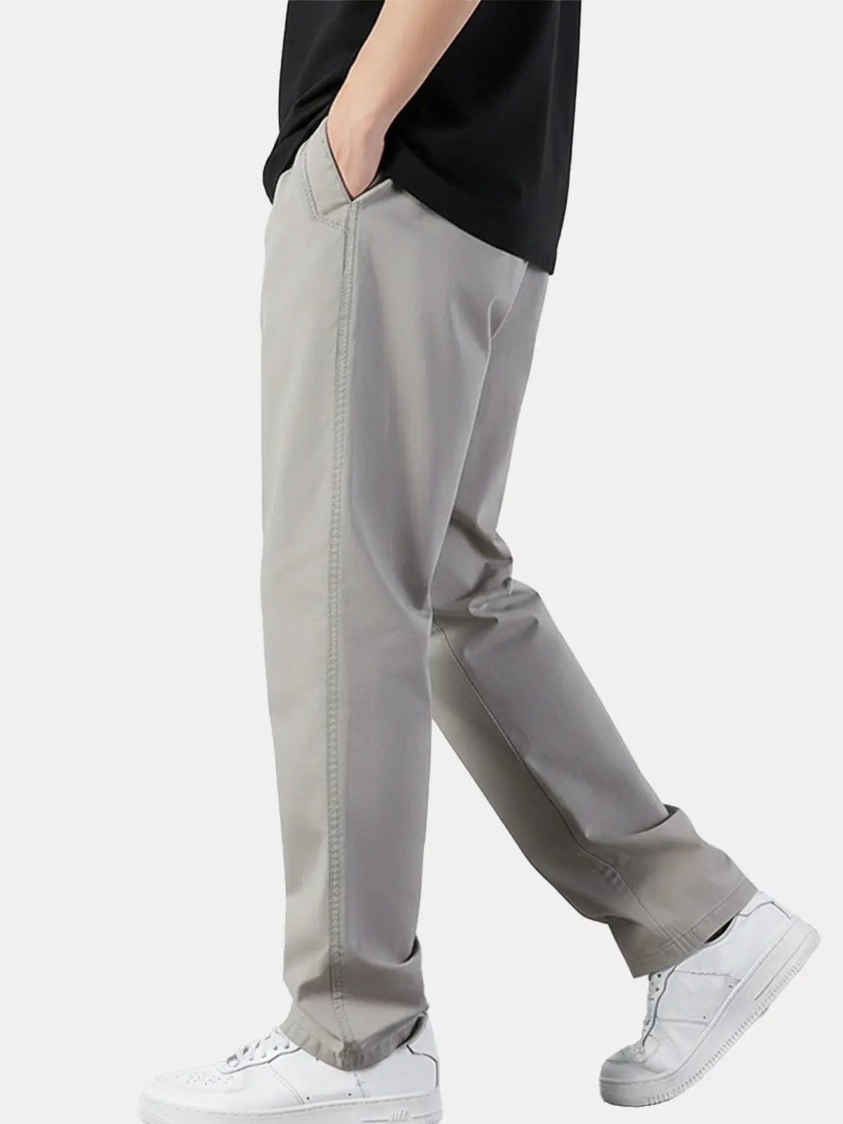 Men's Cotton Elastic Waist Chino Pants ElevenOasis
