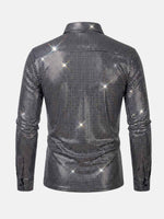 Men's Shiny Disco Long Sleeve Shirt Eleven Oasis