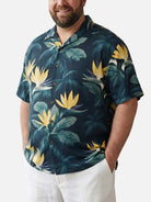 Tall Men's Bird of Paradise Jungle Short Sleeve Shirt Eleven Oasis