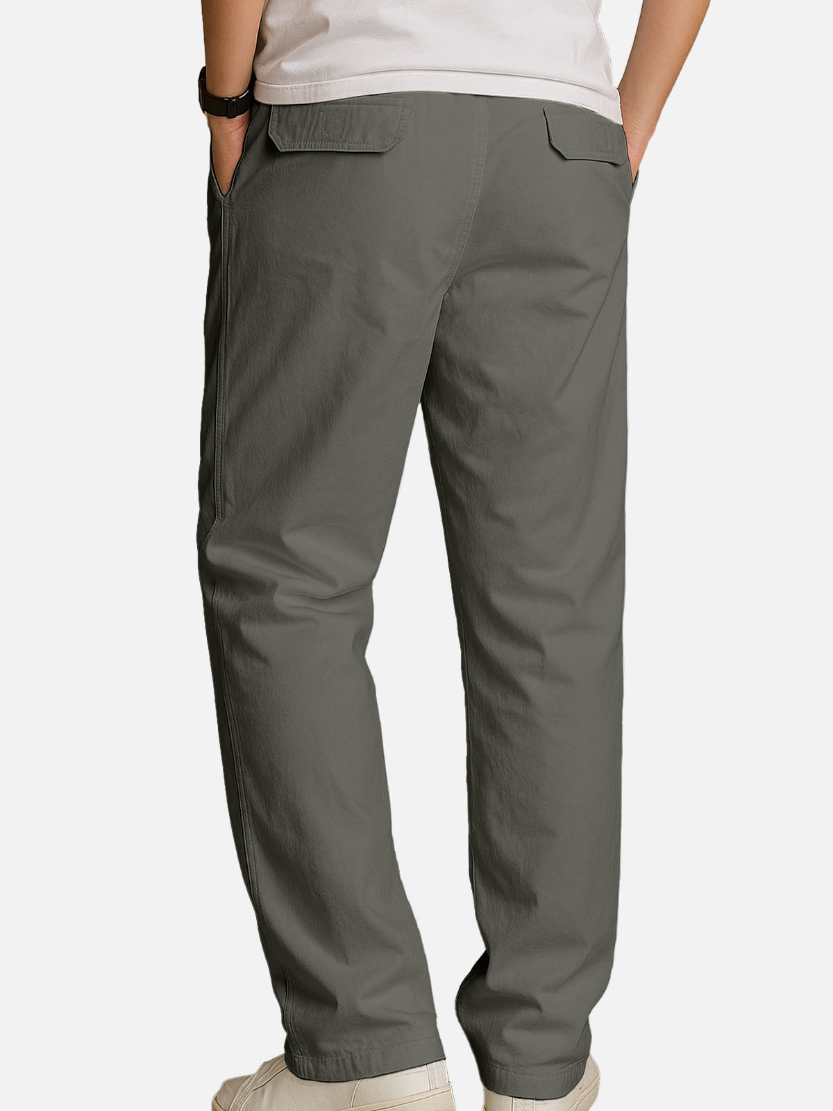 Men's Cotton Elastic Waist Chino Pants Eleven Oasis
