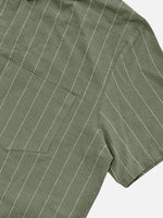 Men's Linen Pinstripe Matching Set Eleven Oasis
