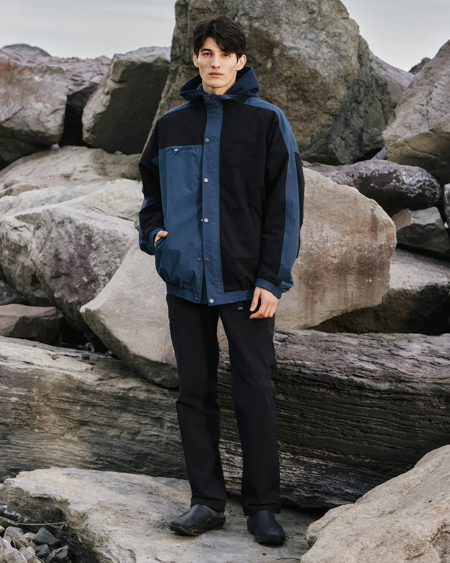 Men's Track Jacket in Blue & Black 08 