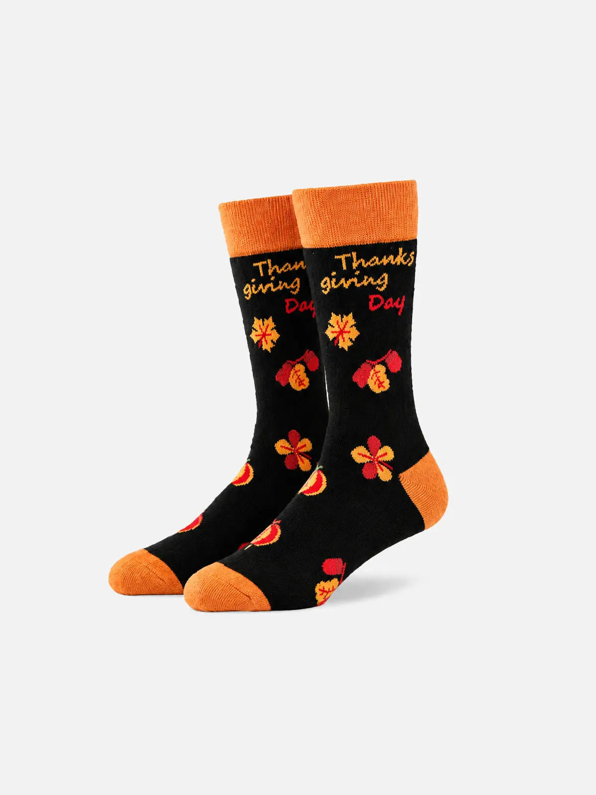 Men's Thanksgiving Holiday Print Crew Socks