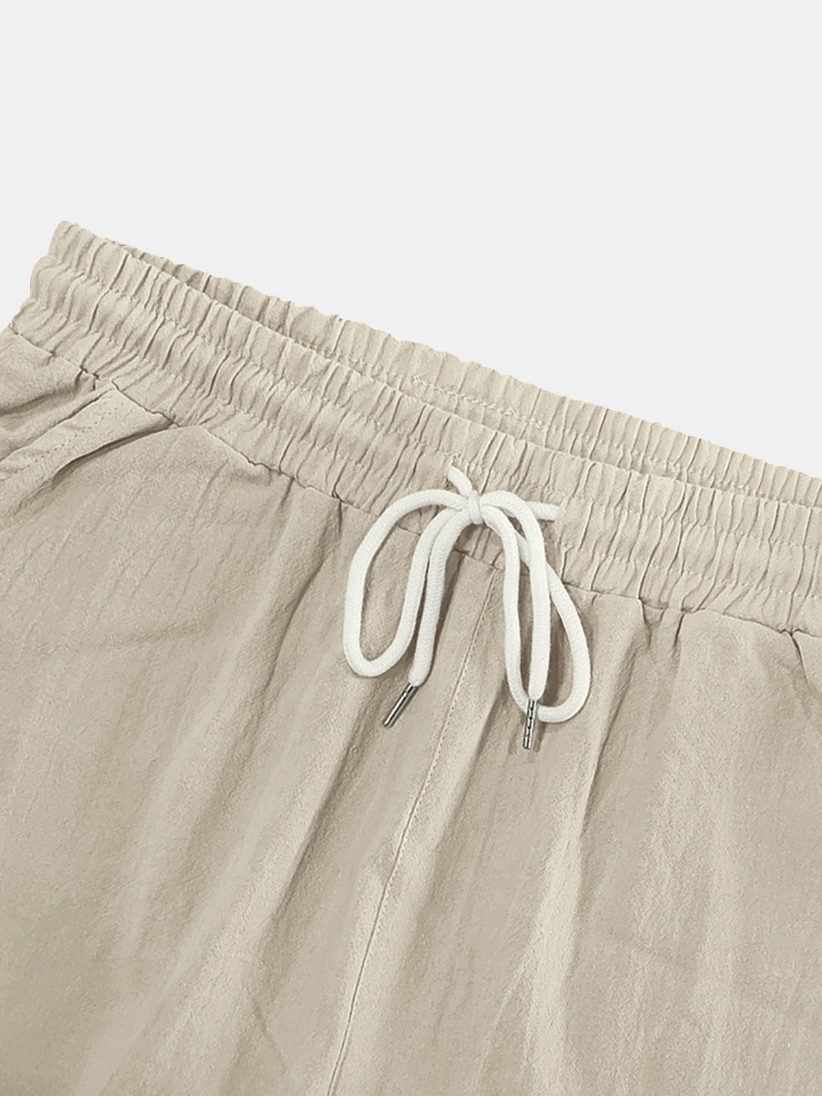 Men’s Solid Color Linen Pants Basic Breathable Vacation Cargo Pants Eleven Oasis