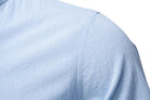 Men's Cotton Linen Band Collar Short Sleeve Shirt ElevenOasis