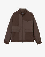 KOLAB Men's Mix Fabric Padded Crew Jacket KOLAB