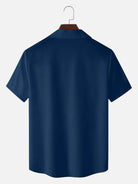 Men's Ichthys Pattern Panel Short Sleeve Shirt ElevenOasis