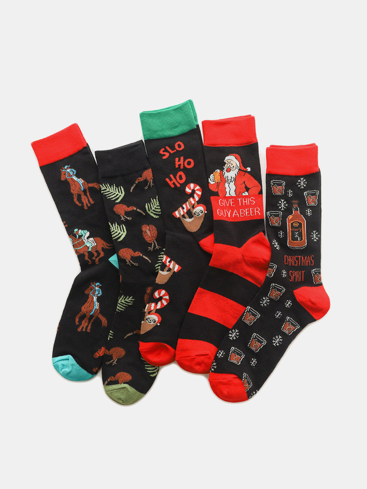 Funny Christmas Crew Socks Eleven Oasis