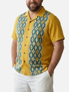 Tall Men's Mid-Century Atomic Diamond Short Sleeve Shirt Eleven Oasis