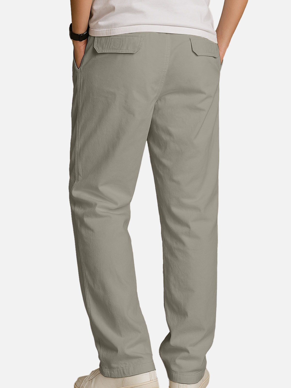 Men's Cotton Elastic Waist Chino Pants Eleven Oasis