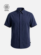 Men's Linen Cotton Blend Short Sleeve Shirt ElevenOasis