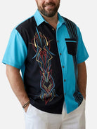 Tall Men's Automotive Stripe Short Sleeve Shirt ElevenOasis