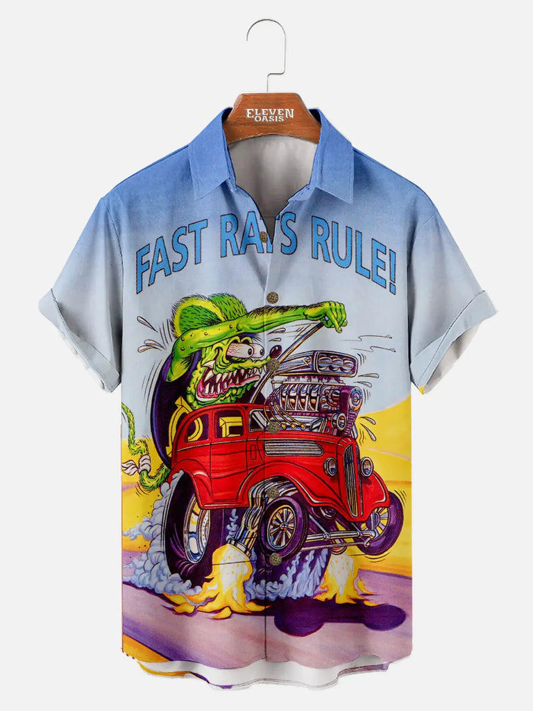 Vintage Car Short Sleeve Shirt Eleven Oasis