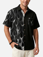 Men's Midnight Flames Short Sleeve Shirt Eleven Oasis