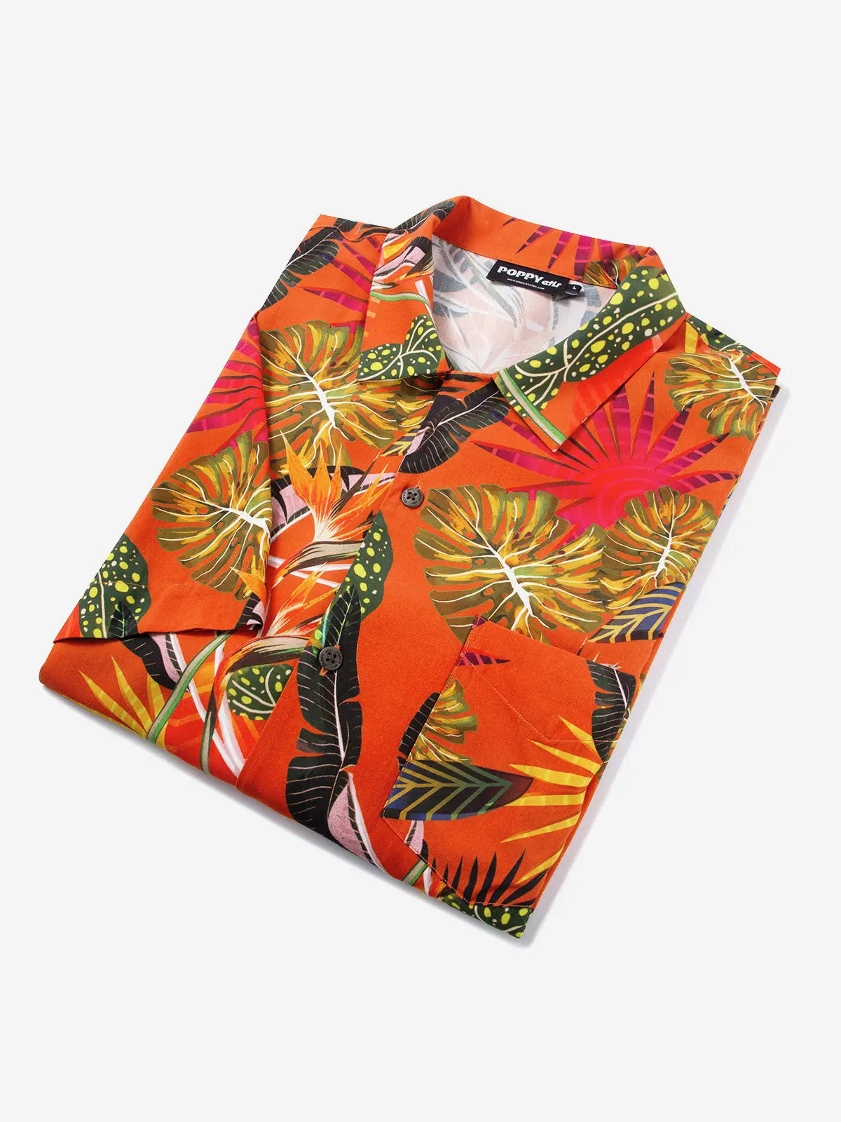POPPY ATLR Men's Just A Lot of Foliage Aloha ShirtMens short sleeve shirts Big and tall Mens shirts Short sleeve shirts for men Mens 4xl shirts Casual short sleeve shirts