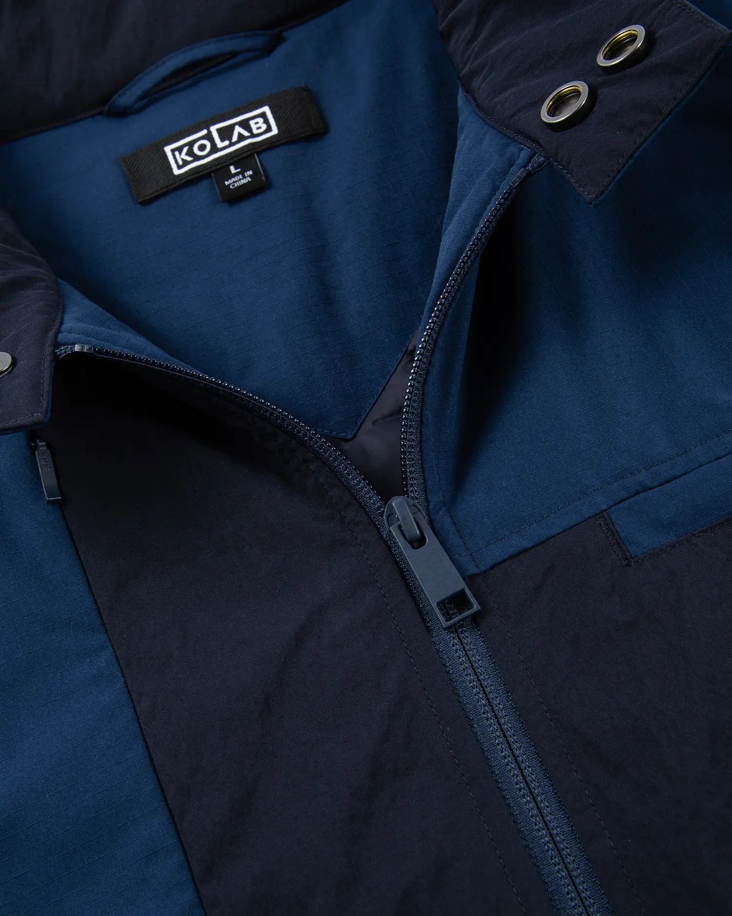 KOLAB Men's Mix Fabric Padded Crew Jacket KOLAB