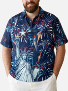 Tall Men's Liberty Fireworks Celebration Short Sleeve Shirt Eleven Oasis