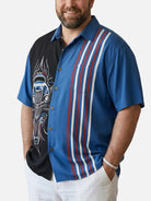 Tall Men's Pinstripe Roadster Short Sleeve Shirt Eleven Oasis