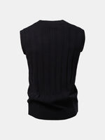 Men's Cable Knit V-Neck Sweater Vest Eleven Oasis