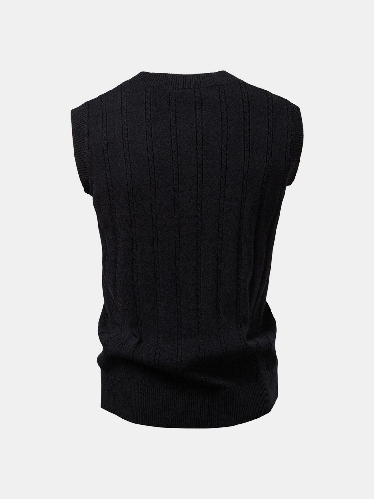 Men's Cable Knit V-Neck Sweater Vest Eleven Oasis
