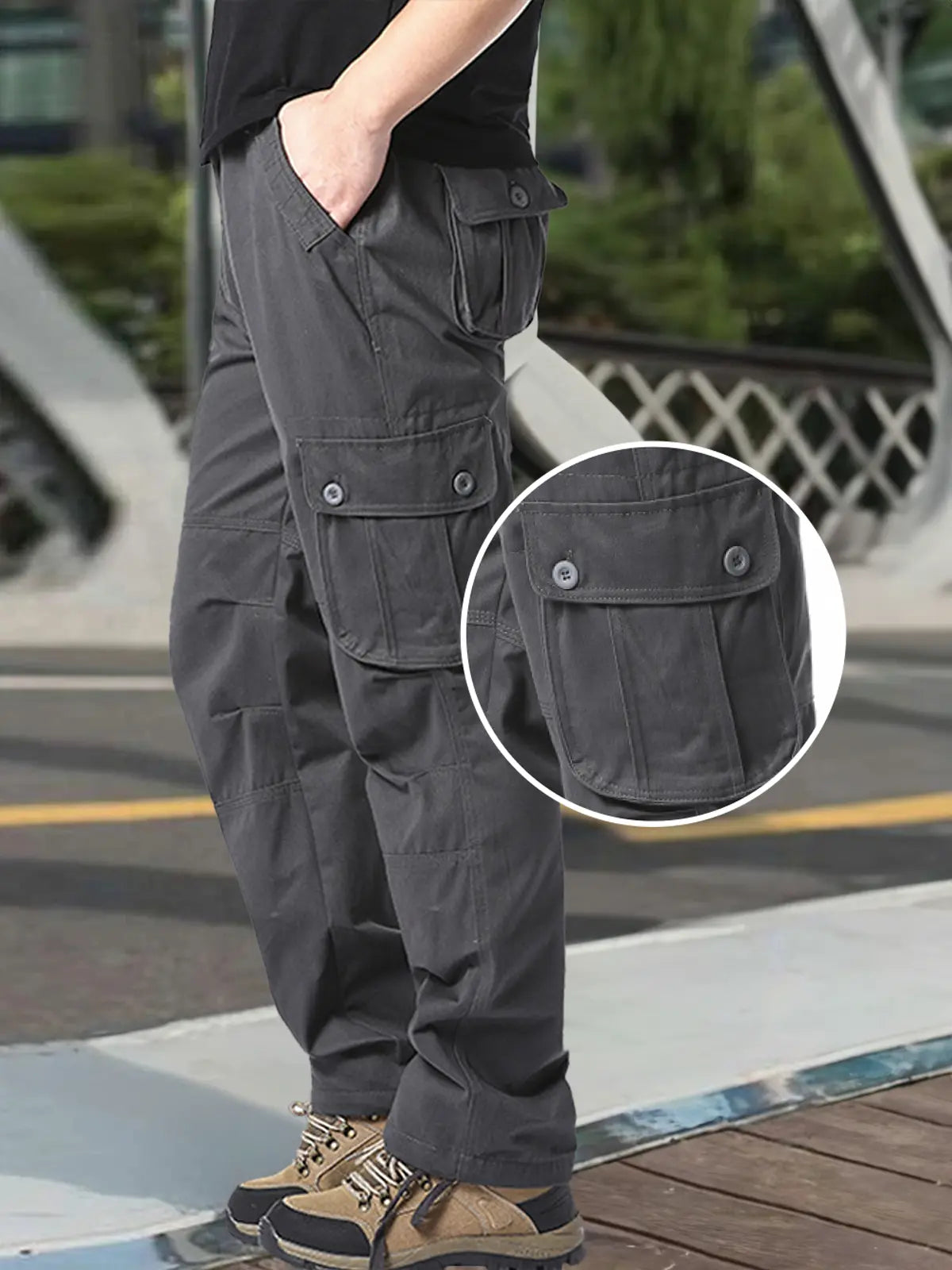 Men's Multi-Pocket Work Cargo Pants Eleven Oasis