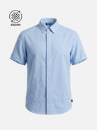 Men's Linen Cotton Blend Short Sleeve Shirt ElevenOasis