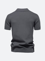 Men's Textured Knit Polo Short Sleeve Shirt Eleven Oasis