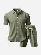 Men's Linen Pinstripe Matching Set Eleven Oasis