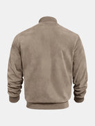 Men's Suede-Feel Bomber Jacket ElevenOasis