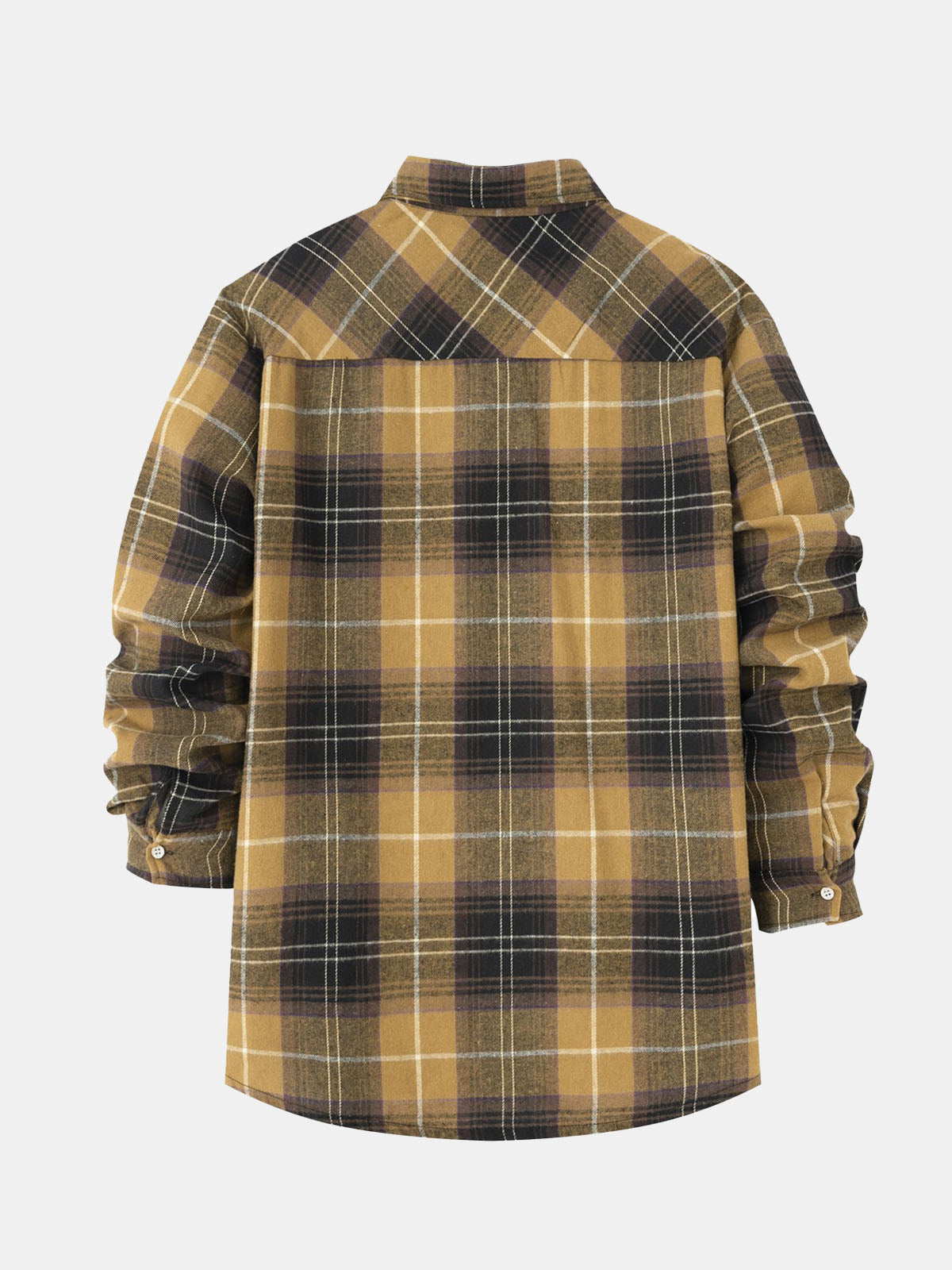 Men’s Button-Down Plaid Long Sleeve Shirt Eleven Oasis